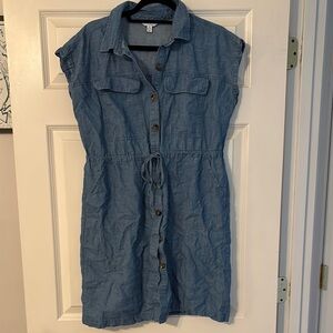 Time and Tru Denim Blue Midi Dress